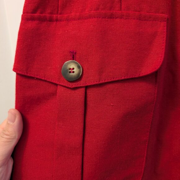 Vintage VTG Two Roads short sleeves blazer red size M 90s cosplay - Picture 5 of 9